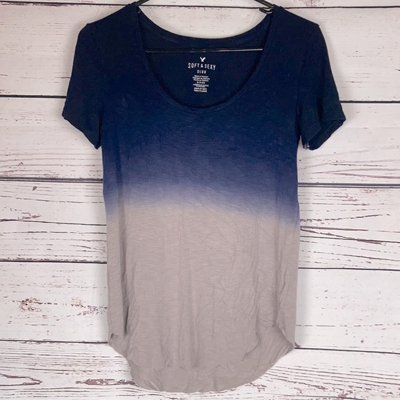 American Eagle Outfitters Tops - AEO Soft & Sexy Slub Tie-Dye SS T-Shirt